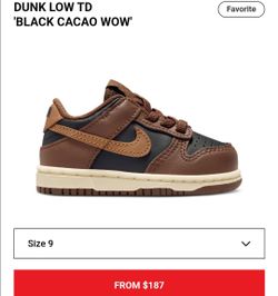 Nike Dunk Low TD Black Cacao Wow Toddler