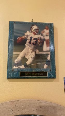 Dan Marino Signed Glass Sealed Poster