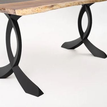 NEW Curved Metal Table Legs