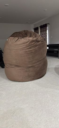 Giant dark brown bean bag