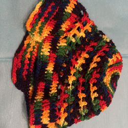 Rainbow Handmade Crochet Hat, Y2K 