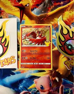 Pokemon Ho-oh holo celebrations card