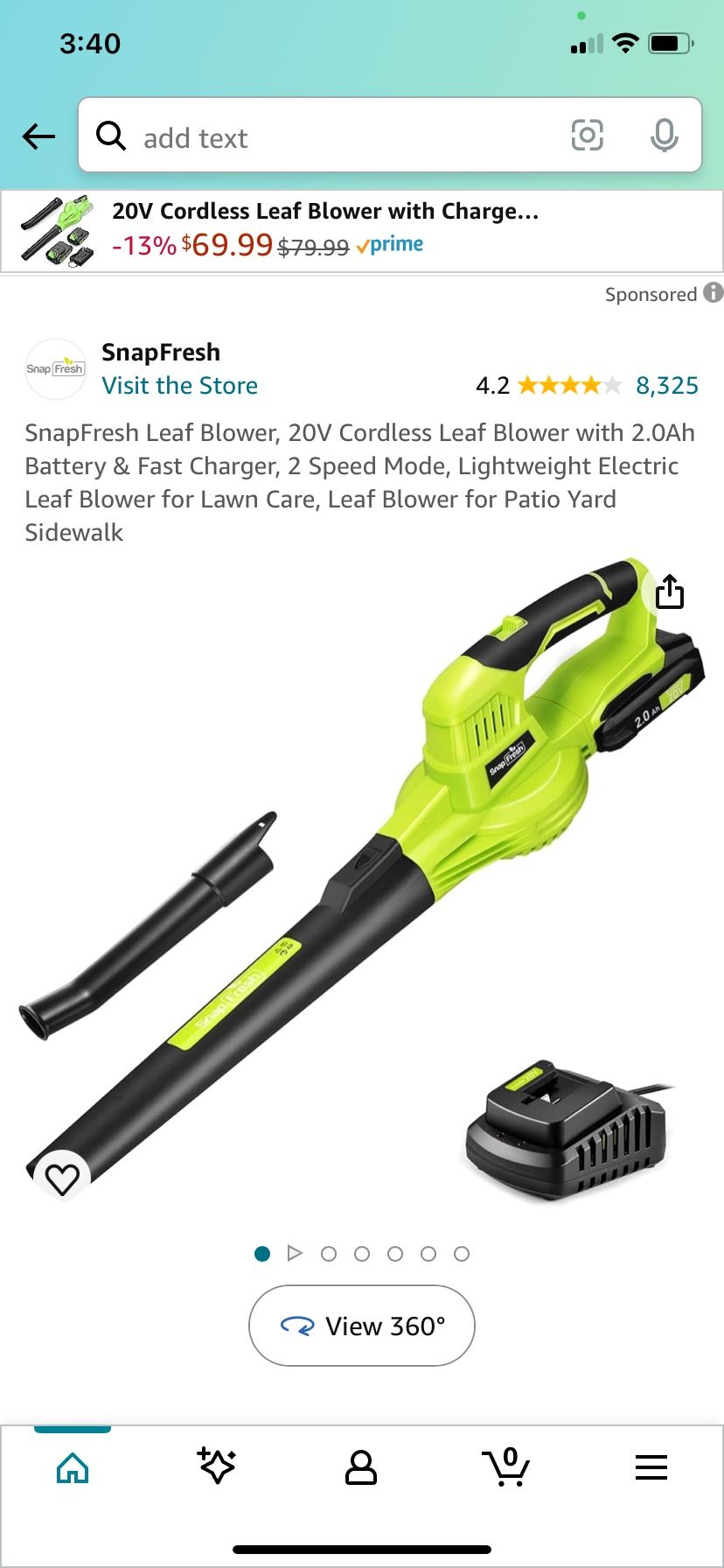 Cordless Leaf Blower