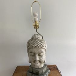 Stone Buddha Head Table Lamp