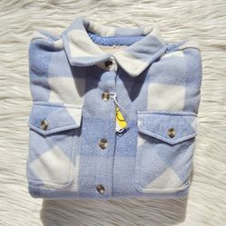SAGE Women's Plaid Plush Fleece Shirt Jacket Size Small