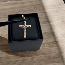 Gold Cross Pendant In 14k Yellow Gold Pendant 