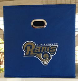 New LOS ANGELS RAMS 11X11X11 folding storage bin