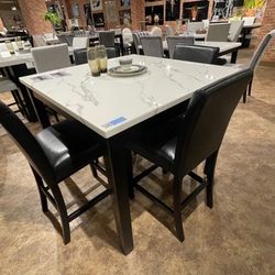 5PC Black & white Dinning Table Set