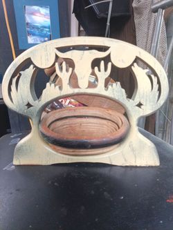 Vintage Southwestern Wooden Collapsible Basket Bowl | Hand-Carved Scroll Saw Art