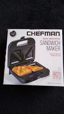 CHEFMAN DUAL NON-STICK SANDWICH MAKER