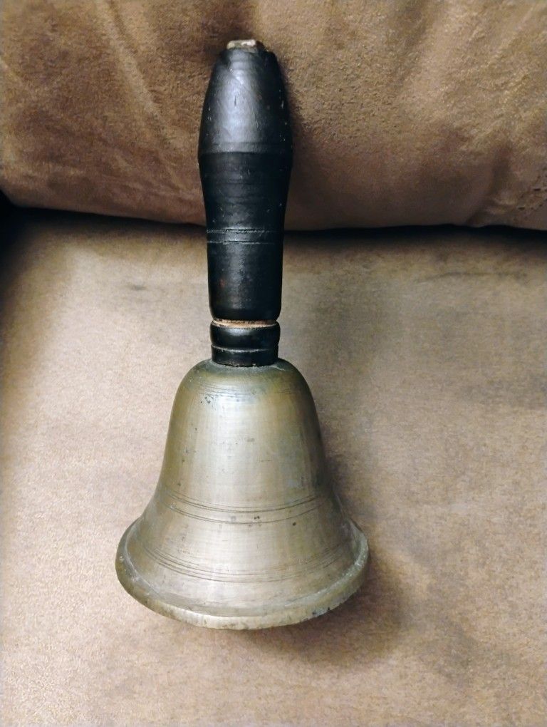 Vintage Brass Hand School Bell