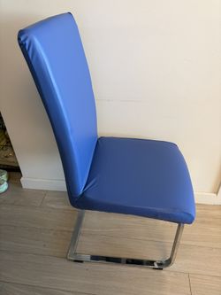 Blue Faux Leather Seat Cover