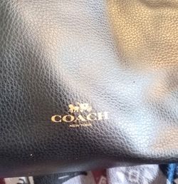 Coach Black Leather Lrg Purse 
