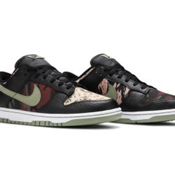 Nike Dunk Low SE 'Black Multi-Camo' in really good shape