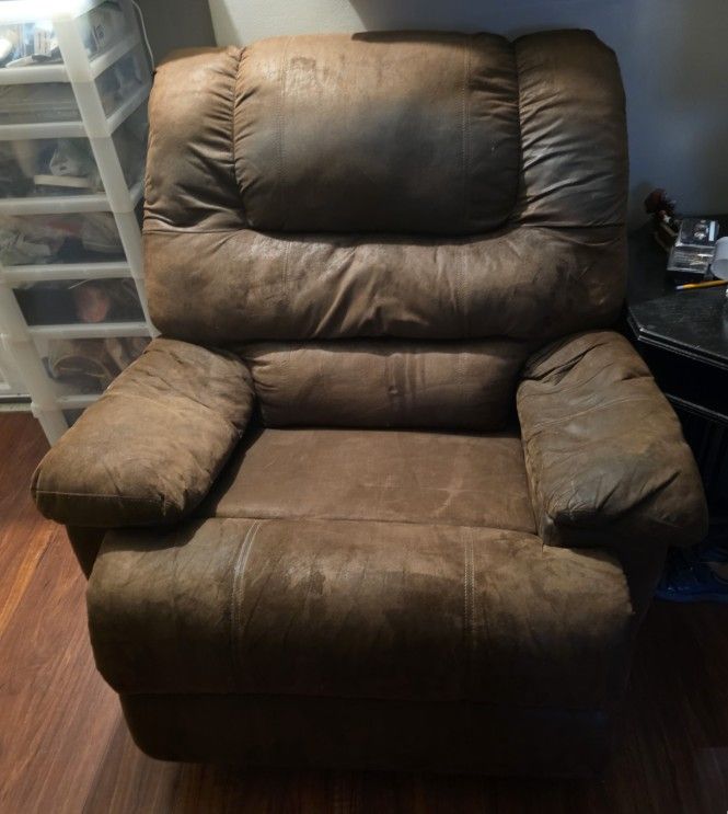 Brown Couch Recliner Chair