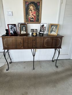 Vintage Soviet Sideboard w/ Iron Legs | 1960s Mid-Century Modern