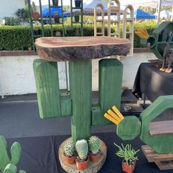 Wood Cactus Table 