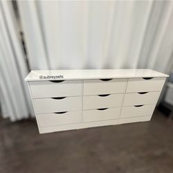 White 9 Drawer Dresser 