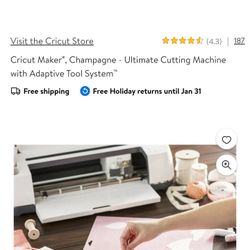 Cricut Maker Vinyl Cutting Machine - $80