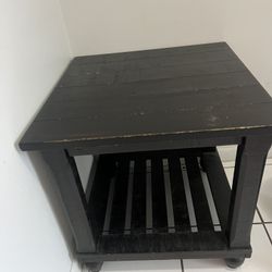 Ashely’s Furniture Black Wooden Side Table 