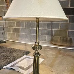 Vintage Mid Century Modern Stiffel Solid Brass Column Lamp