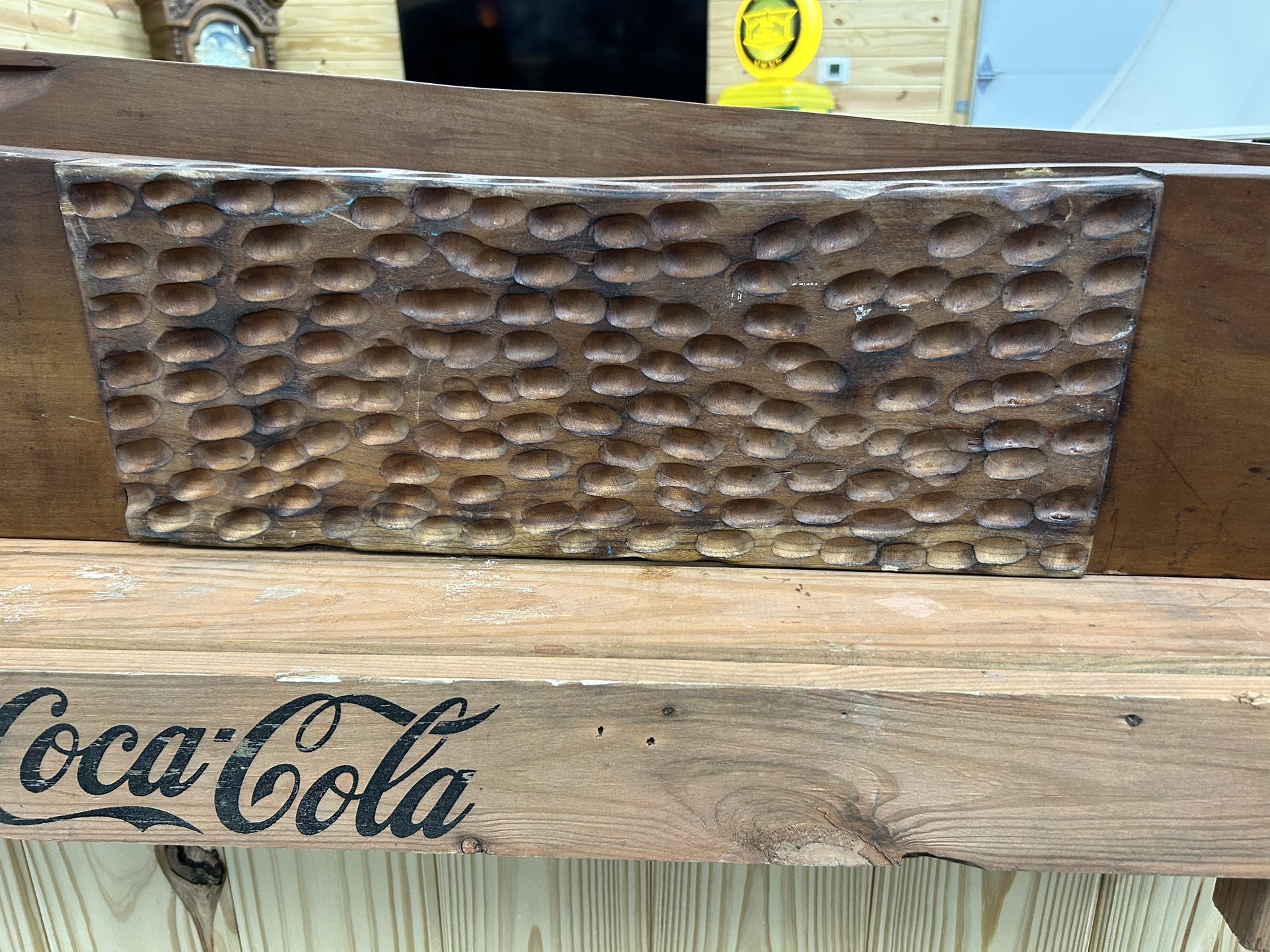 Old Timer Knife Wood Carving & Coke Stool