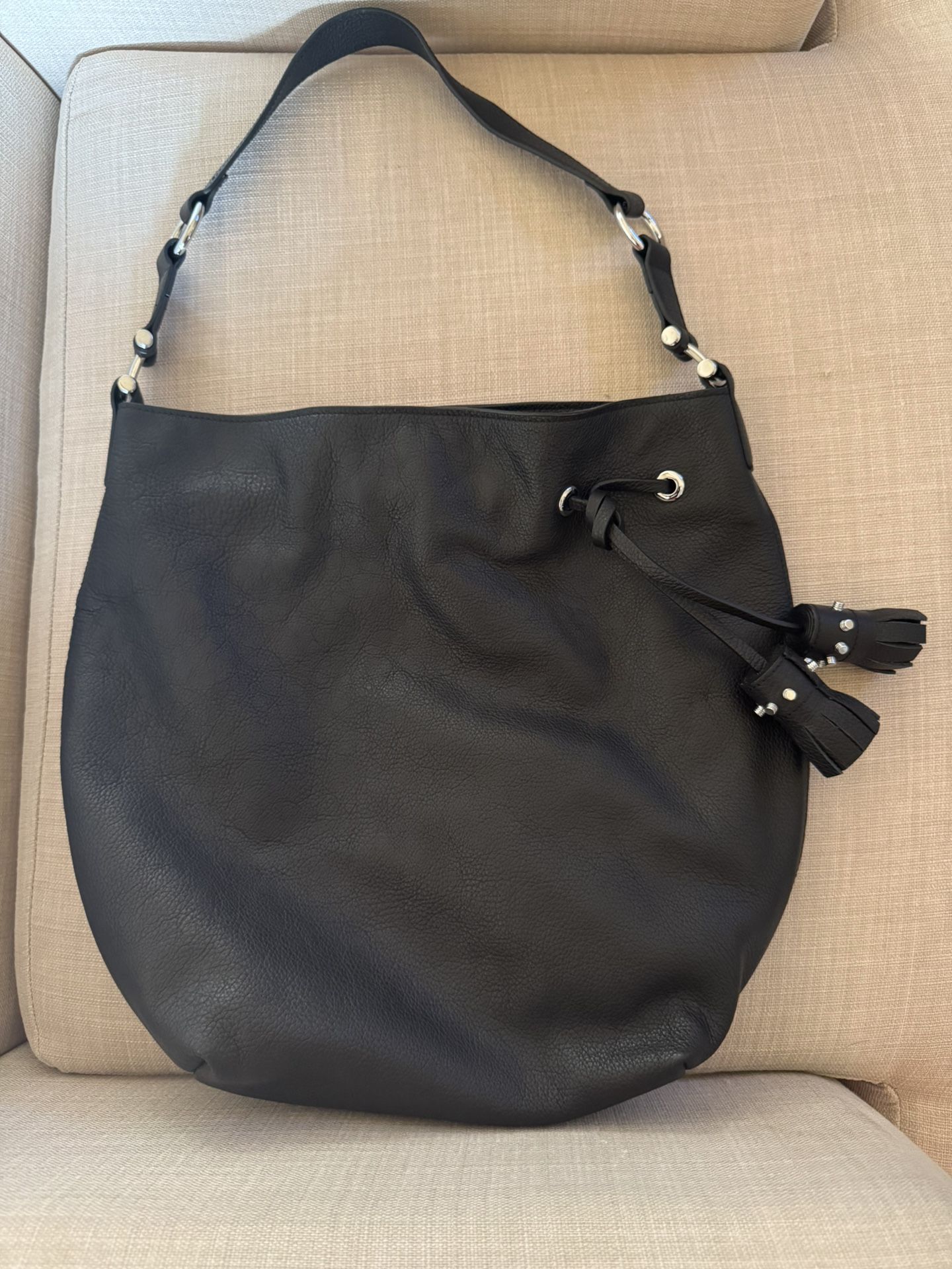 Botkier Black Leather Hobo Bag – Designer Purse, Excellent Condition