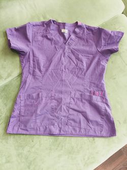 Purple Scrubs Set Top and Bottom