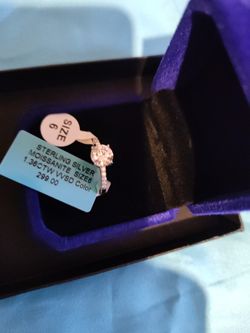 Size 6 Solitaire Moissanite Ring 