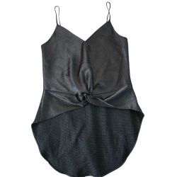Express Hi-Low Adjustable Thin Strap Tank Size XS Black 