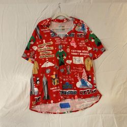 Elf Movie Christmas Button-Up Shirt Large