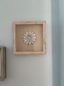 Framed 3D Flower Shadow Box Wall Decor