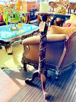 Carved Wood Pedestal