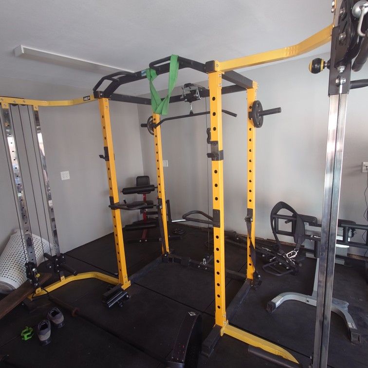 Hulkfit Power Rack w/Cable Crossover And Lat Tower