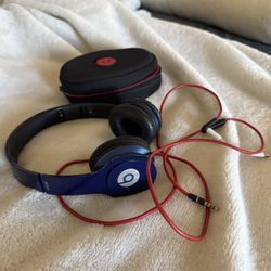 Beats By Dre Solo Headphones with cord, adapter, And Original Case