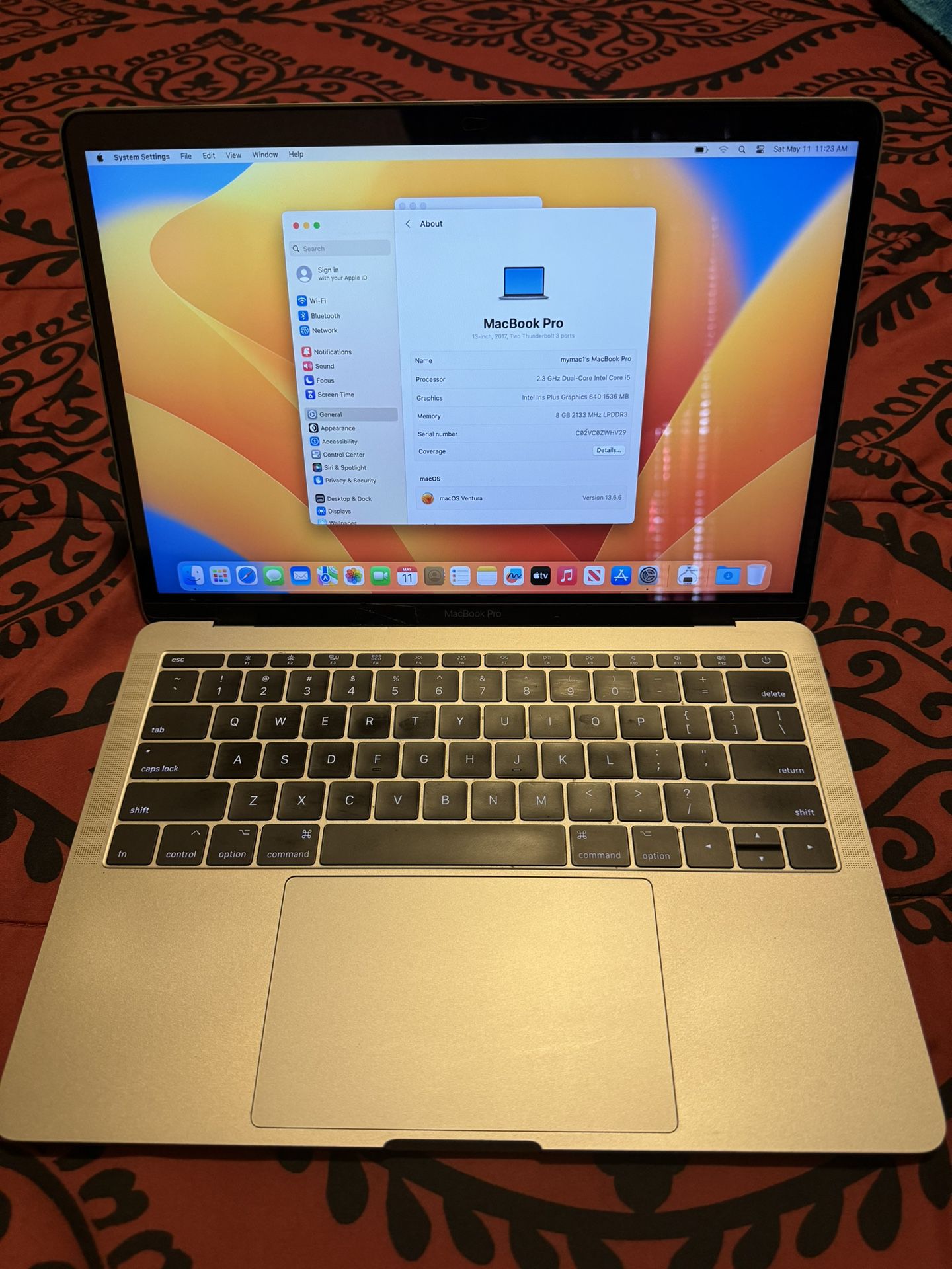 MacBook Pro 2017 (13-inch) Ready to Go!!!! macOS “Ventura” 