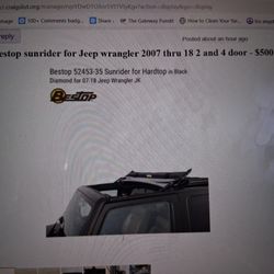 Bestop Sunrider For Jeep Wrangler JK, JKU 2 and 4door 