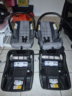Infant Car Seats with Bases – Set of 2