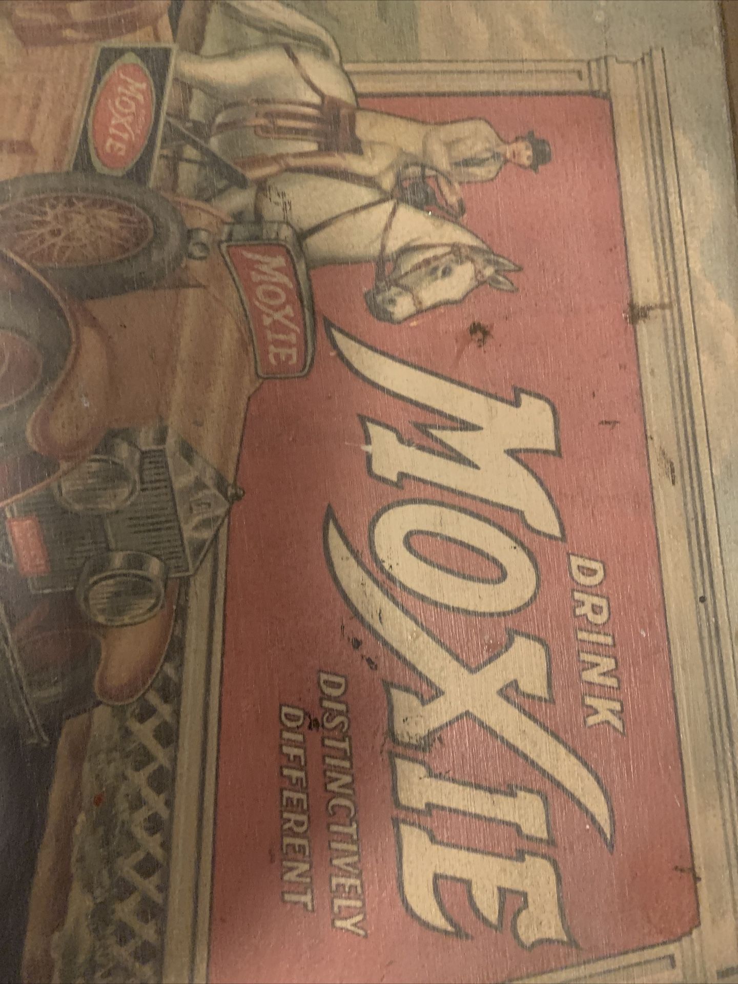 Vintage Wooden Moxie Sign