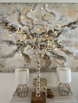White Birch LED Light Tree