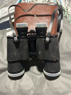 Binoculars and case
