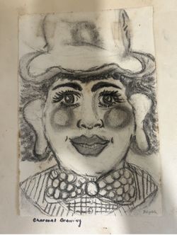 Obra Original Al Carboncillo Antiguo