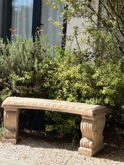 Old fashioned cement bench