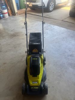 Ryobi ONE+ 13" Push Lawn Mower + Trimmer
