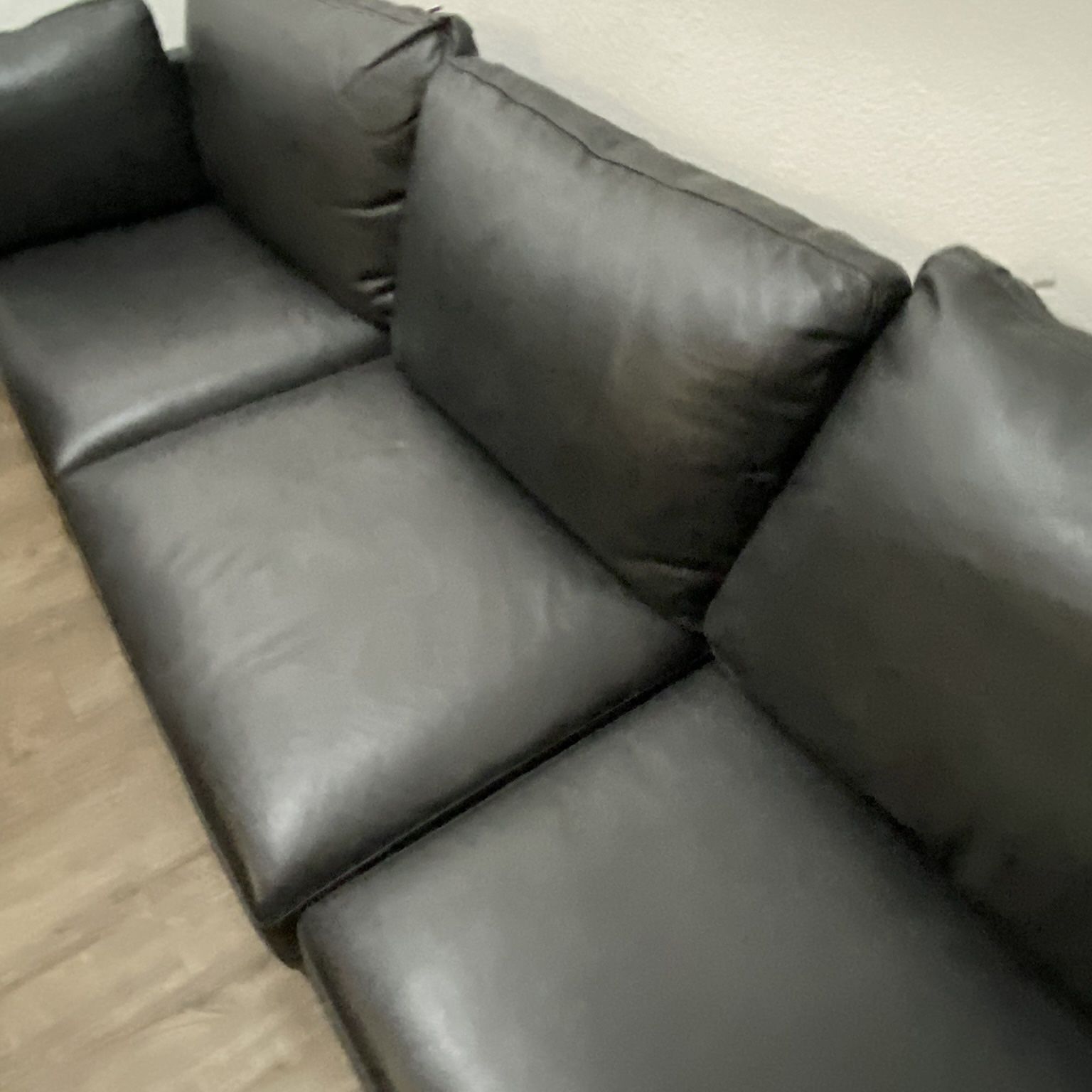 Black leather Couch