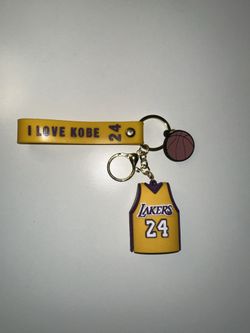 Kobe Bryant Black Mamba Lakers Keychain #24 Yellow / Purple (New)
