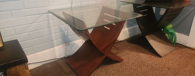 Glass end table