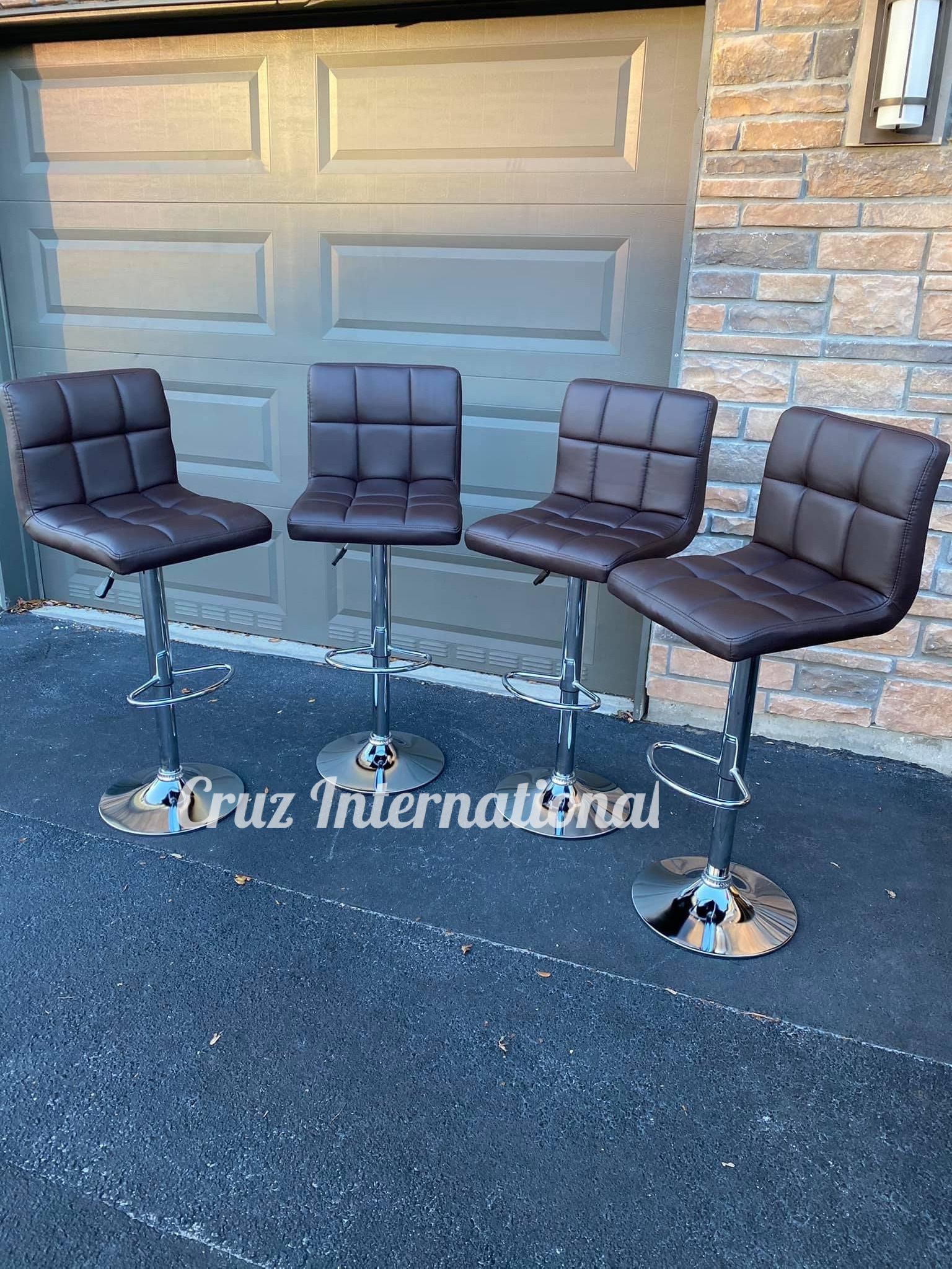 New 4 Brown Bar Stools