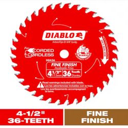 DIABLO 4-1/2in. x 36-Tooth Fine Finish Circular Saw Blade for Wood=Tools-226