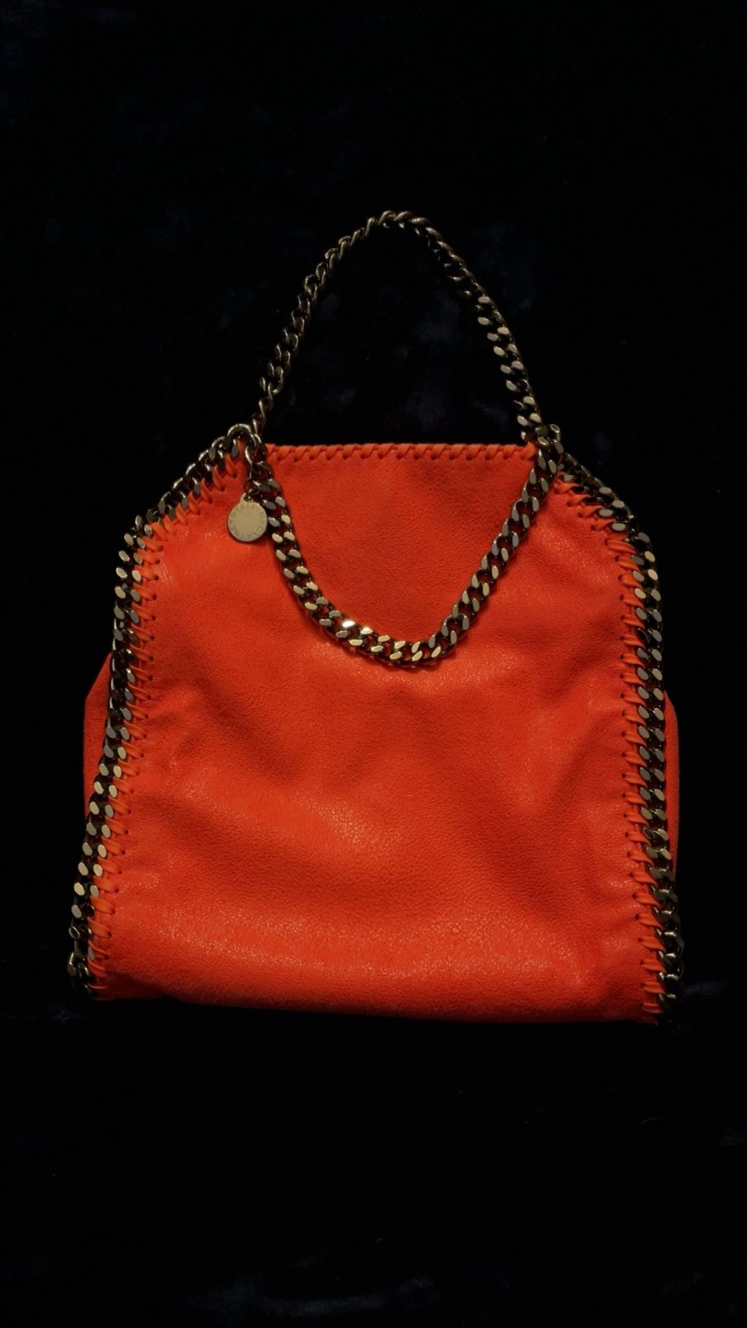 Stella McCartney Small Falabella Tote Coral Faux Leather